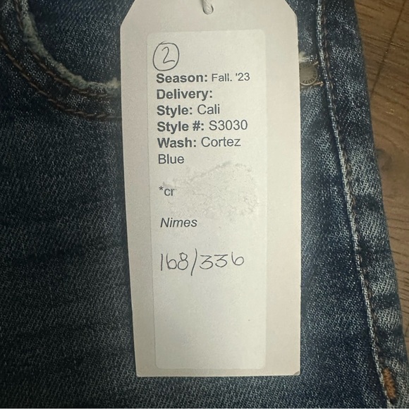 Fidelity Los Angeles Cali Straight Cuff with Rhinestones Size 26  NWT - Picture 3 of 7